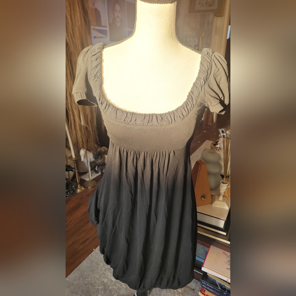 Fendi Black Ruched Neck Dress